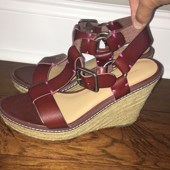 American Eagle Outfitters Shoes - American Eagle leather wedges size 9